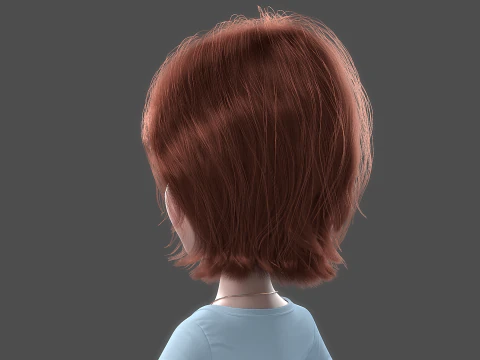 Donna del fumetto truccata Modello 3D