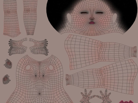 Cartoon Woman Rigged Modèle 3D