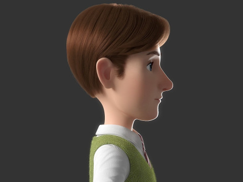 Cartoon Man Rigged Model 3D
