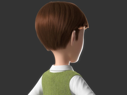 Cartoon Man Rigged Model 3D