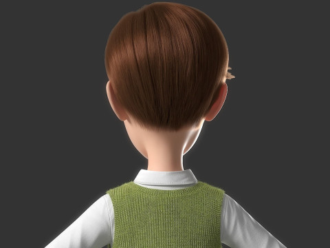 Cartoon Man Rigged Model 3D