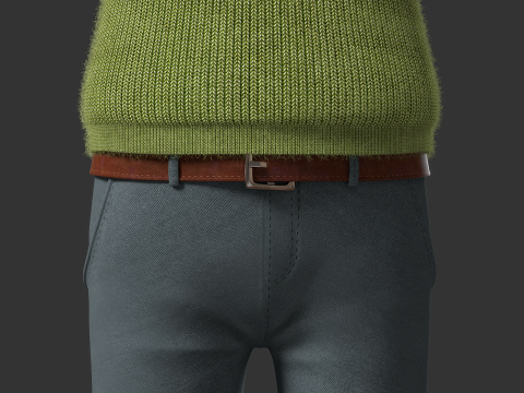 Cartoon Man Rigged Model 3D