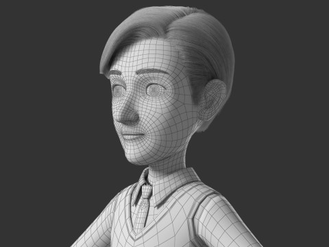 Cartoon Man Rigged Model 3D