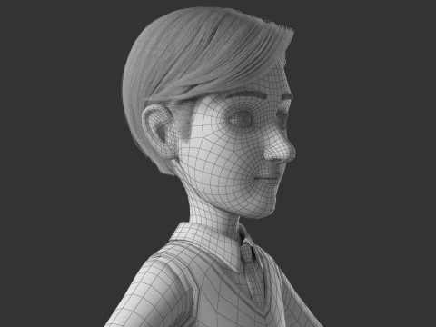 Cartoon Man Rigged Model 3D