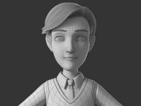 Cartoon Man Rigged Model 3D