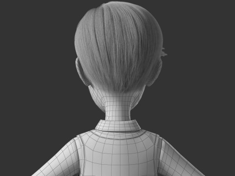 Cartoon Man Rigged Model 3D
