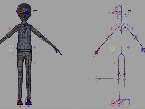 Cartoon Man Rigged Model 3D