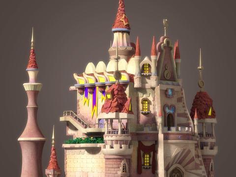 Cartoon Castle 3D-Modell