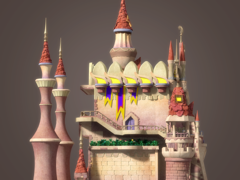 Cartoon Castle 3D-Modell