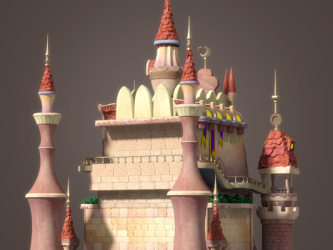 Cartoon Castle 3D-Modell