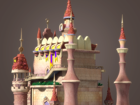Cartoon Castle 3D-Modell