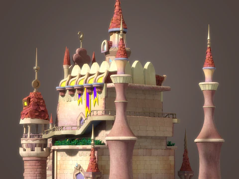 Cartoon Castle 3D Model