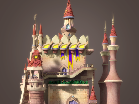 Cartoon Castle 3D-Modell