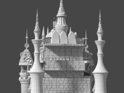Cartoon Castle 3D Model