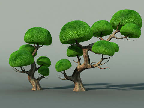 Cartoon Tree 3D Модель