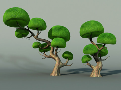 Cartoon Tree 3D Модель