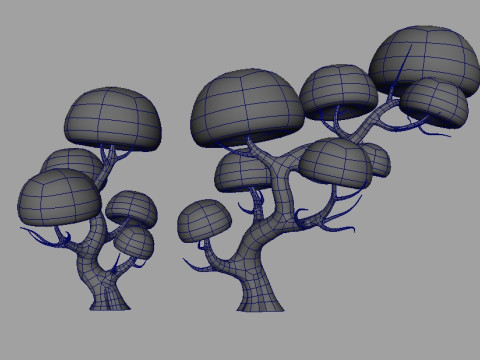 Cartoon Tree 3D Модель