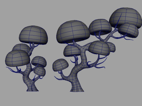 Cartoon Tree 3D Модель