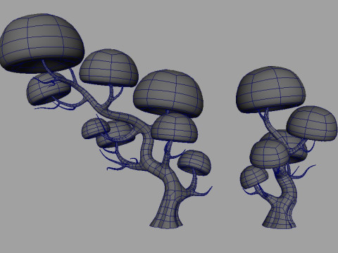 Cartoon Tree 3D Модель