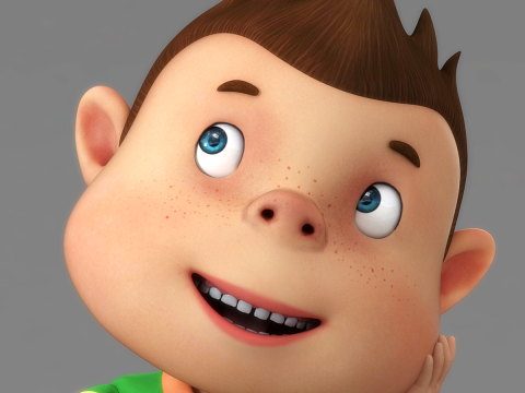 Cartoon Boy Rigged Modèle 3D