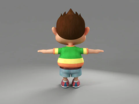 Karikat&uuml;r &Ccedil;ocuk Arma 3D Model