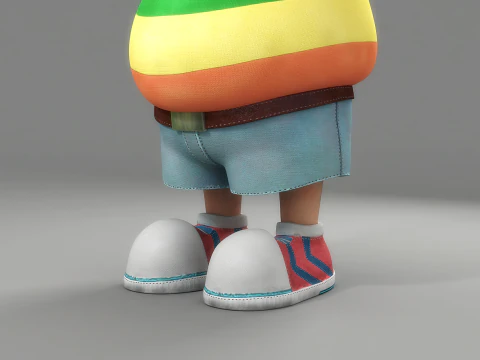 Karikat&uuml;r &Ccedil;ocuk Arma 3D Model