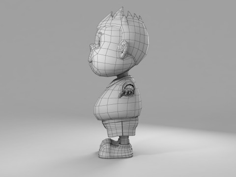 Cartoon Boy Rigged 3D Модель