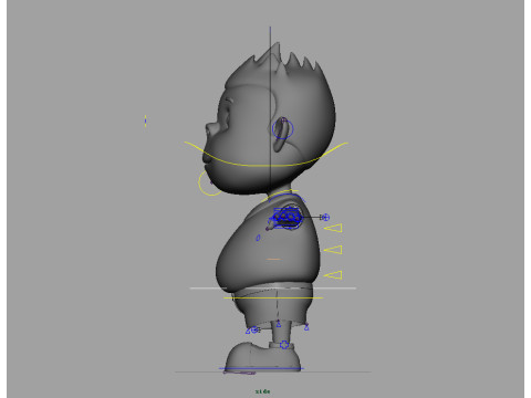 Cartoon Boy Rigged 3D Модель