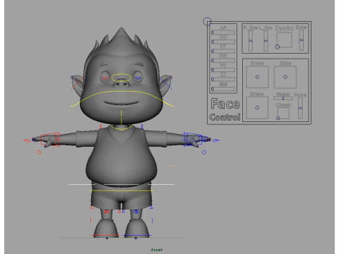 Karikat&uuml;r &Ccedil;ocuk Arma 3D Model