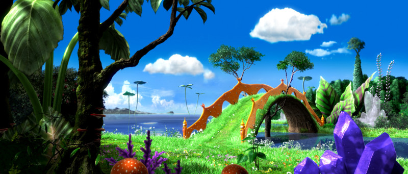 Cartoon Forest Scene 3D Модель .c4d .max .obj .3ds .fbx .stl .blend
