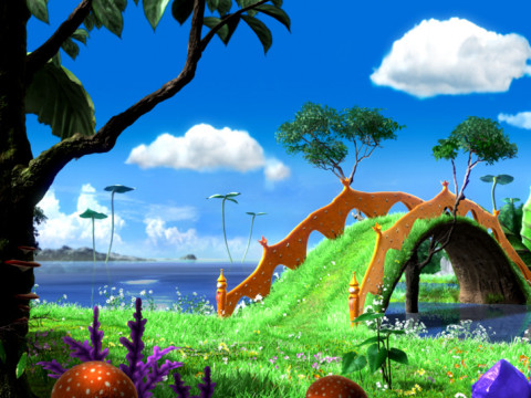 Cartoon Forest Scene Modèle 3D