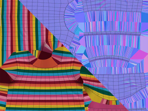 Cartoon Black Girl Rigged 3D Model