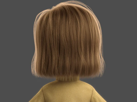 Cartoon Girl Rigged 3D Model