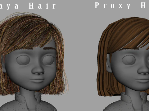 Cartoon Girl Rigged 3D Model