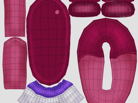 Cartoon Girl Rigged 3D 모델