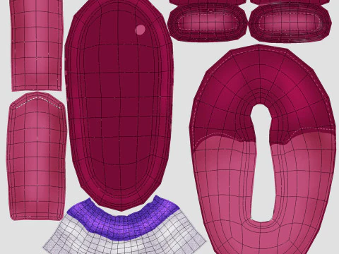 Cartoon Girl Rigged 3D Model