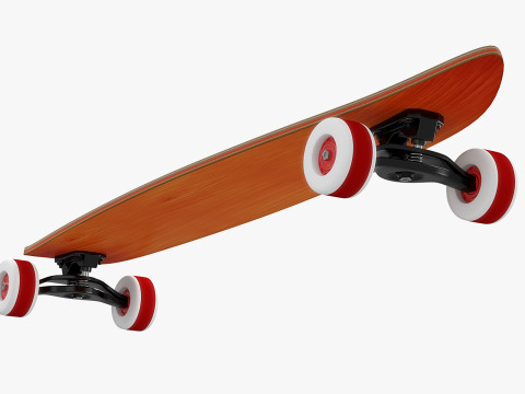 Cartoon Skate Girl Rigged Modelo 3D