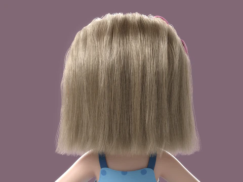 Cartoon Girl Rigged 3D Model
