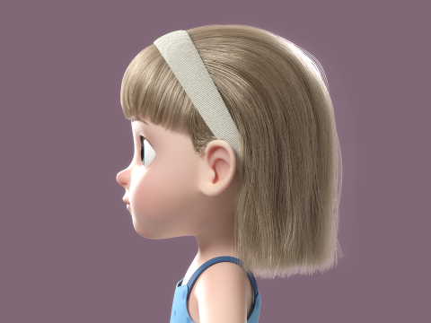 Cartoon Girl Rigged Modelo 3D
