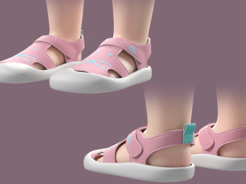 Cartoon Girl Rigged 3D Model