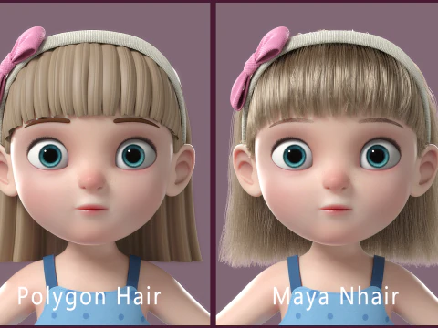 Cartoon Girl Rigged 3D Model