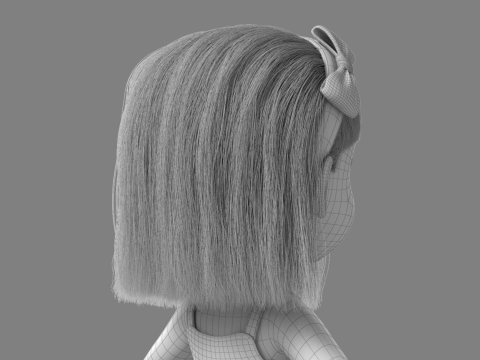 Cartoon Girl Rigged Modelo 3D