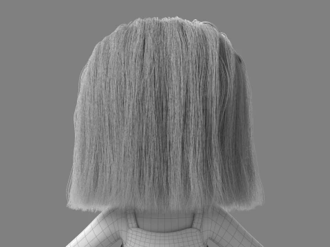 Cartoon Girl Rigged 3D Model