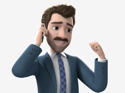 Cartoon Man Rigged Modello 3D