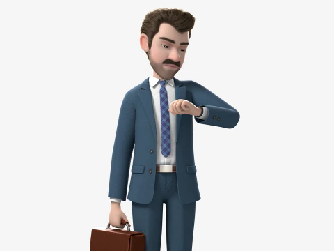 Cartoon Man Rigged 3D Model