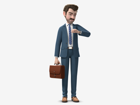 Cartoon Man Rigged Modello 3D