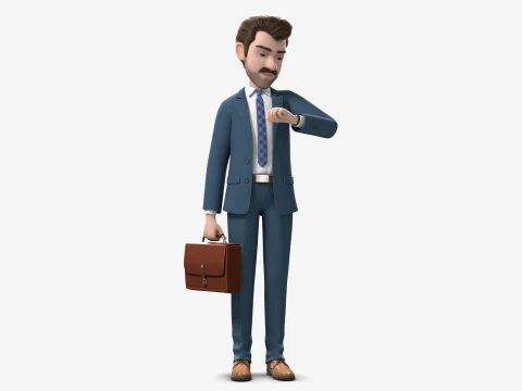 Cartoon Man Rigged 3D Model