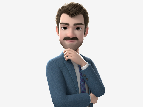 Cartoon Man Rigged Modello 3D