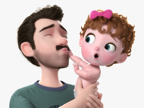 Cartoon Man Rigged Modello 3D