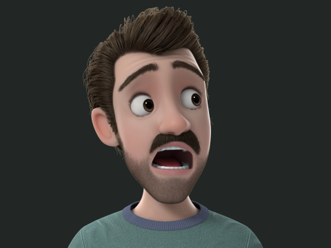 Cartoon Man Rigged Modello 3D